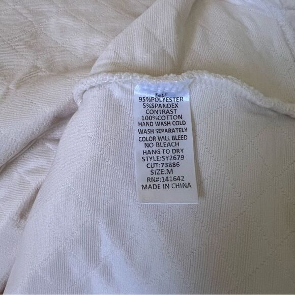 EUC Judith March Miss America Pullover Quilted White USA Flag Sz M 4th of JULY - Picture 5 of 5